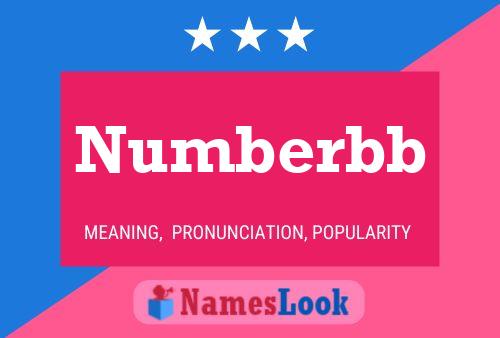 Numberbb 名字海报