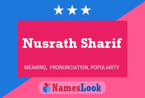 Nusrath Sharif 名字海报