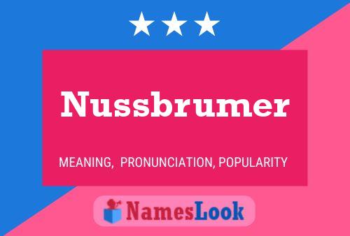 Nussbrumer 名字海报