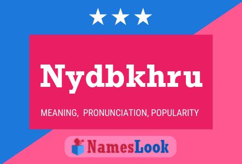 Nydbkhru 名字海报