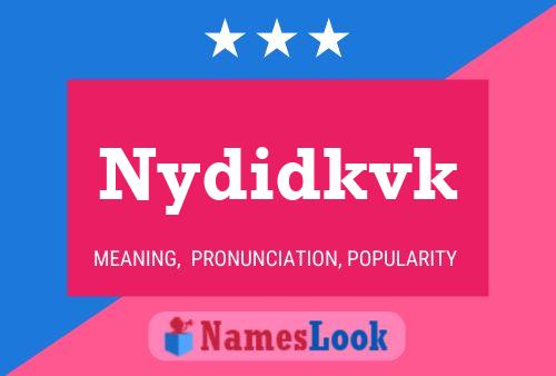 Nydidkvk 名字海报