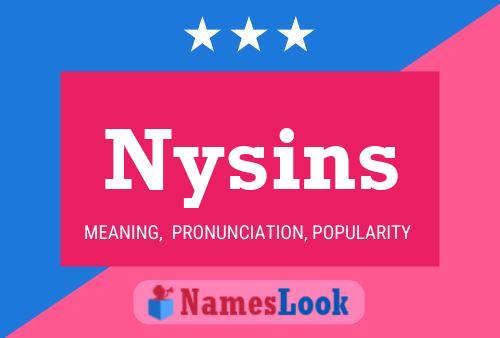 Nysins 名字海报