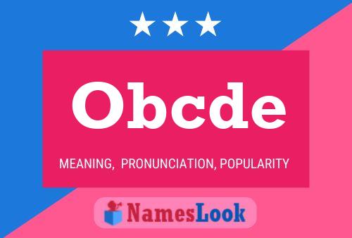 Obcde 名字海报