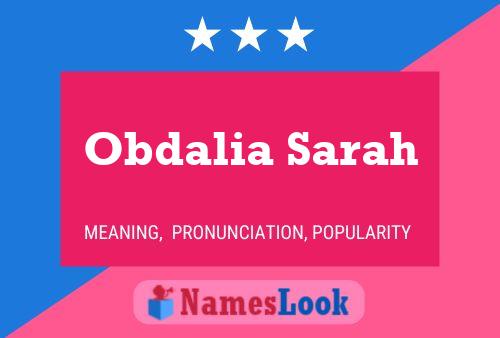 Obdalia Sarah 名字海报