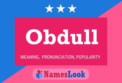 Obdull 名字海报