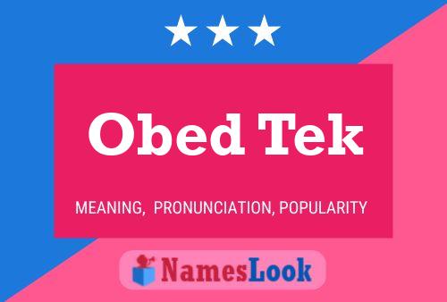 Obed Tek 名字海报