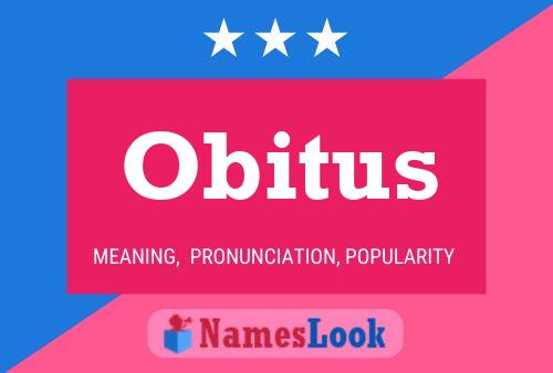 Obitus 名字海报