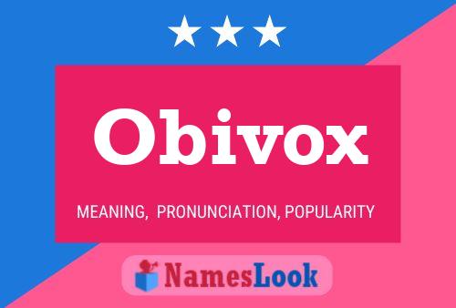 Obivox 名字海报