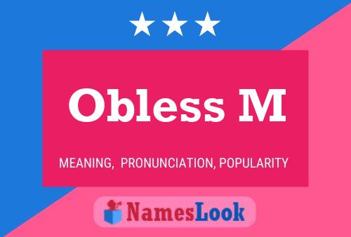 Obless M 名字海报