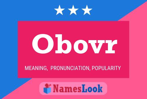 Obovr 名字海报