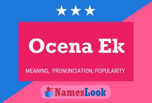 Ocena Ek 名字海报