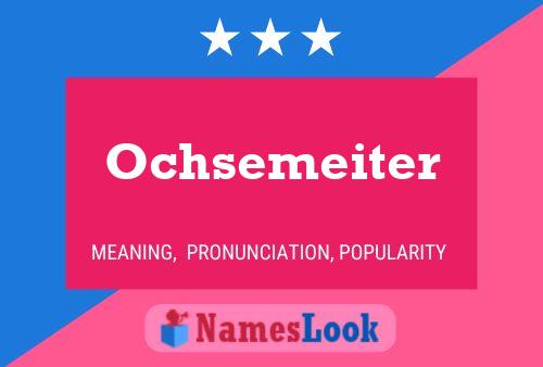 Ochsemeiter 名字海报