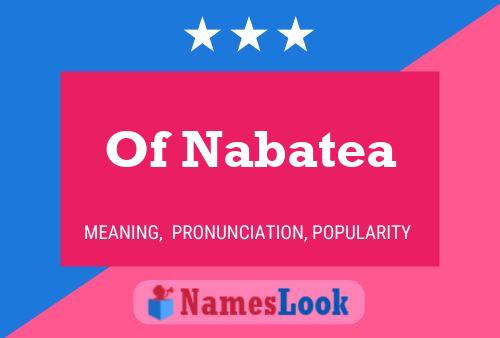 Of Nabatea 名字海报