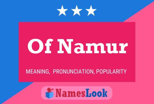 Of Namur 名字海报