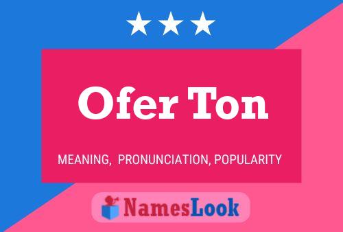 Ofer Ton 名字海报