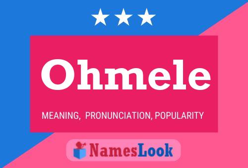 Ohmele 名字海报