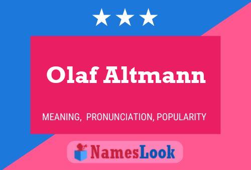 Olaf Altmann 名字海报