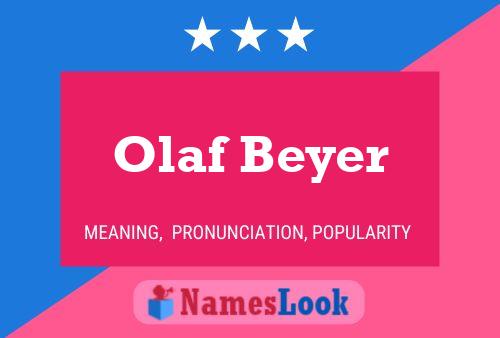 Olaf Beyer 名字海报