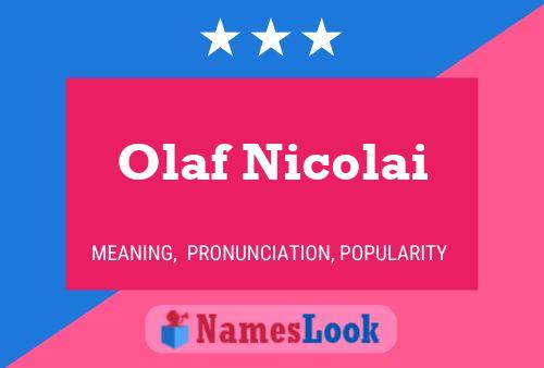 Olaf Nicolai 名字海报