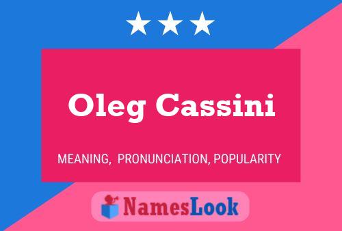 Oleg Cassini 名字海报