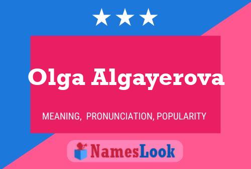 Olga Algayerova 名字海报