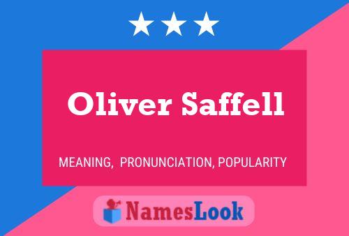 Oliver Saffell 名字海报