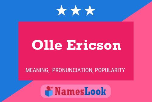 Olle Ericson 名字海报