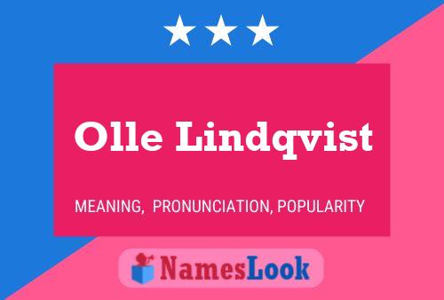 Olle Lindqvist 名字海报