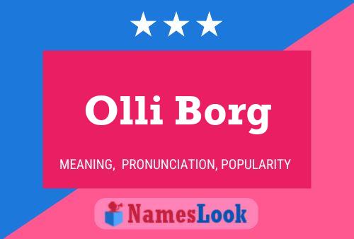 Olli Borg 名字海报