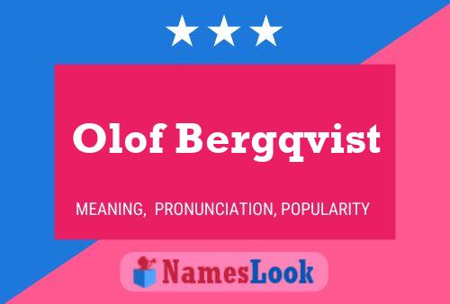 Olof Bergqvist 名字海报