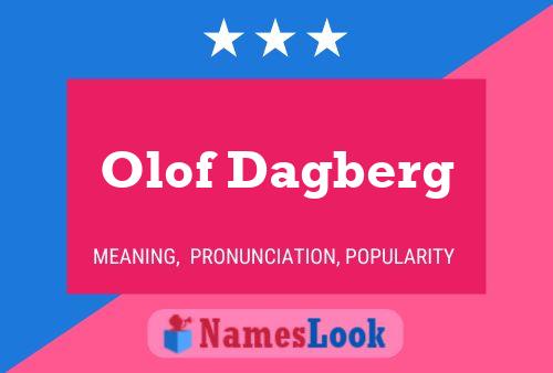 Olof Dagberg 名字海报