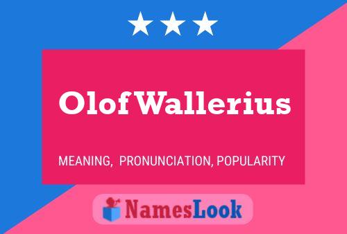 Olof Wallerius 名字海报