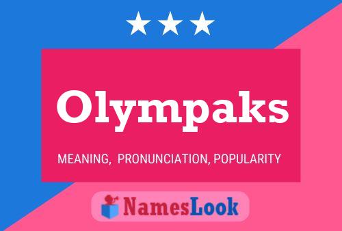 Olympaks 名字海报