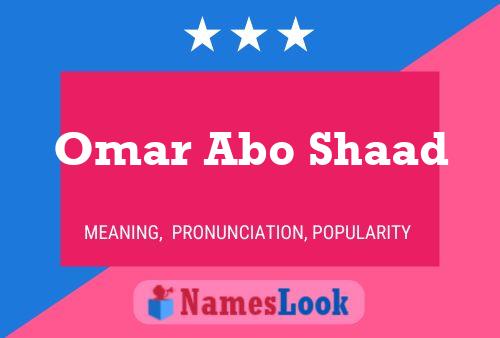 Omar Abo Shaad 名字海报