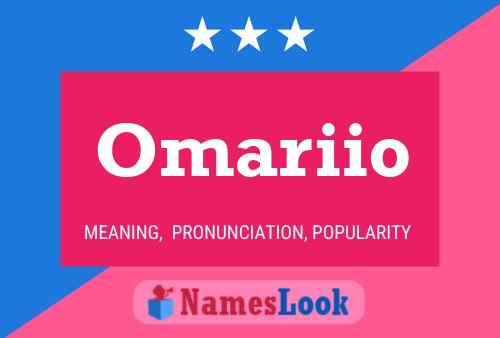 Omariio 名字海报