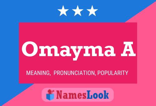 Omayma A 名字海报