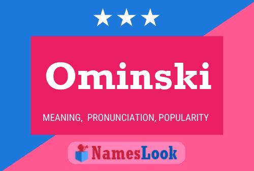 Ominski 名字海报