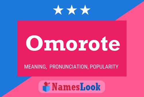 Omorote 名字海报