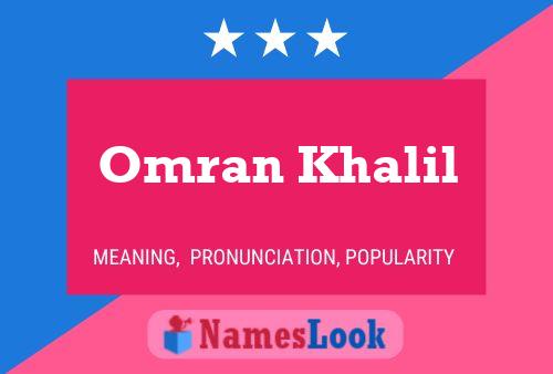 Omran Khalil 名字海报