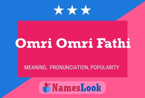 Omri Omri Fathi 名字海报