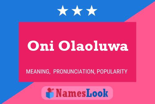 Oni Olaoluwa 名字海报