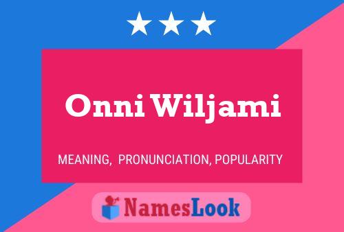 Onni Wiljami 名字海报