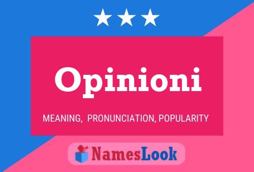 Opinioni 名字海报