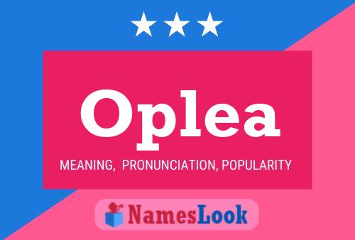 Oplea 名字海报