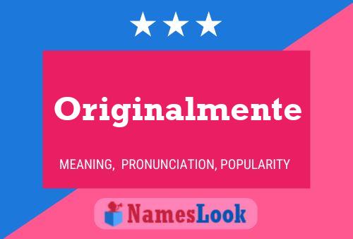 Originalmente 名字海报