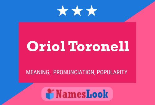 Oriol Toronell 名字海报