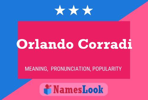 Orlando Corradi 名字海报