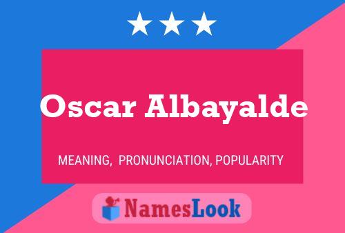 Oscar Albayalde 名字海报