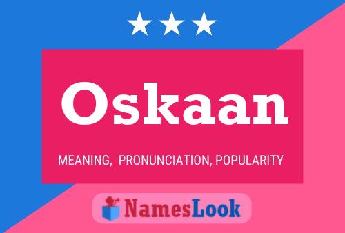 Oskaan 名字海报