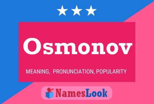 Osmonov 名字海报